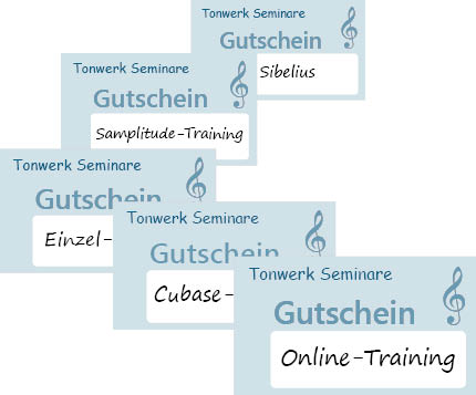 Tonwerk Seminare Gutschein-Karten